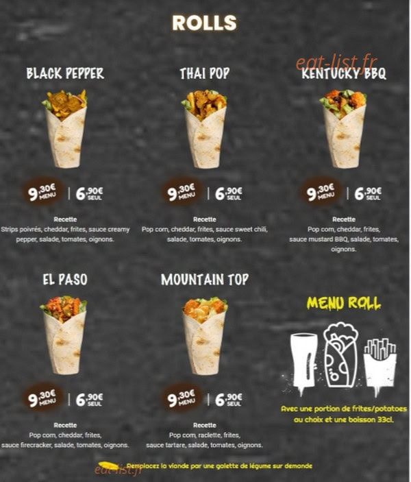 Chicken Time Vaise — carte page 4
