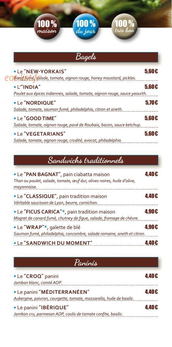 Coffee & Food — carte page 3
