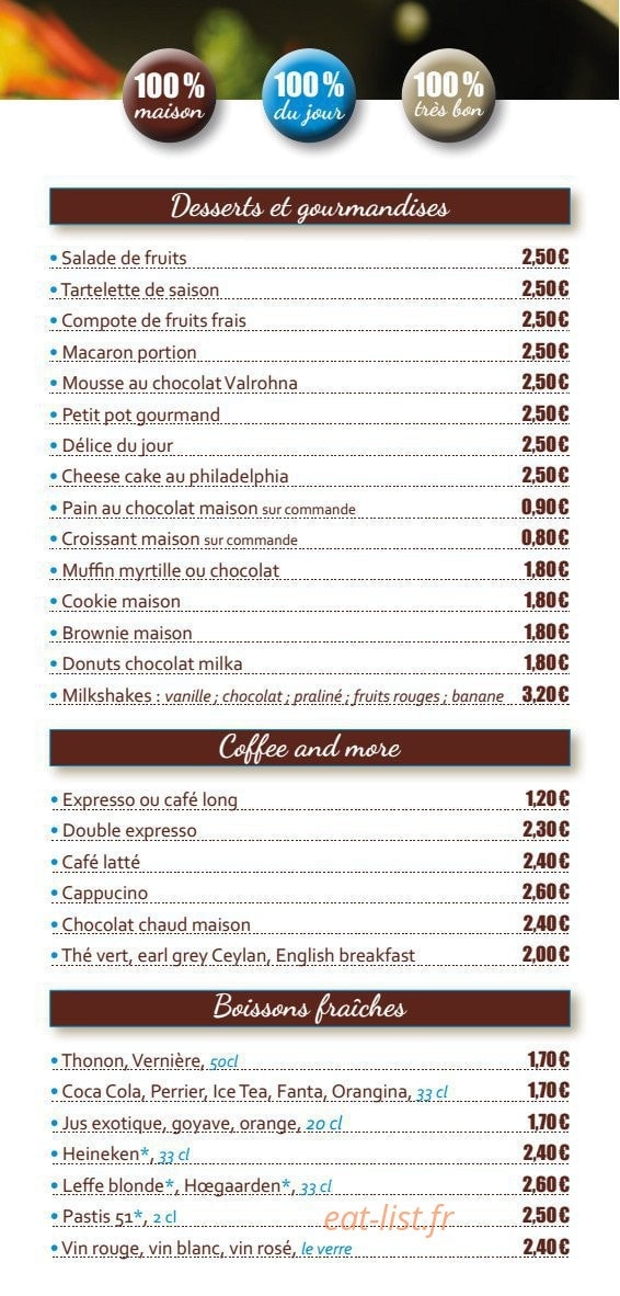 Coffee & Food — carte page 4