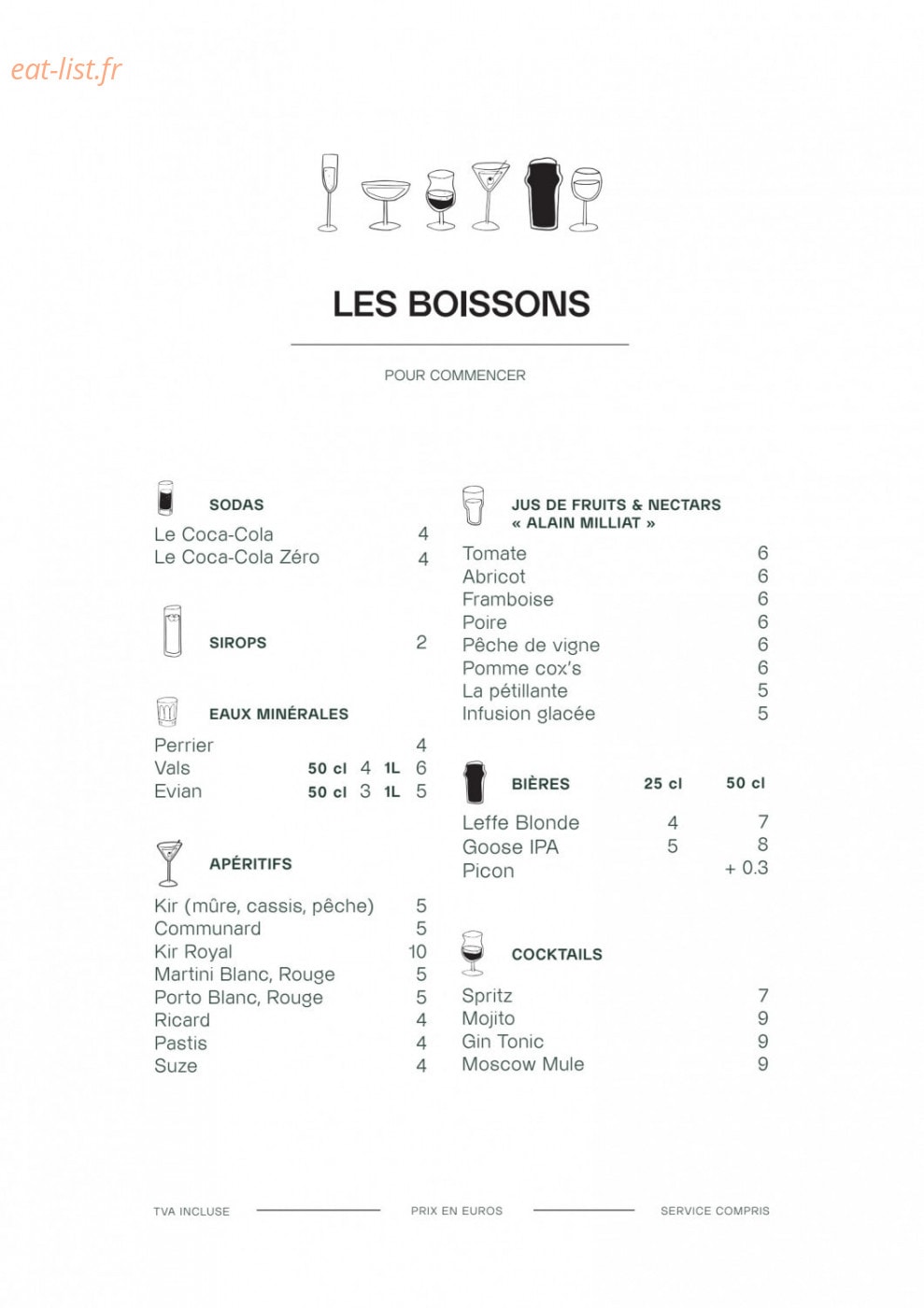 Comptoir B — carte page 7