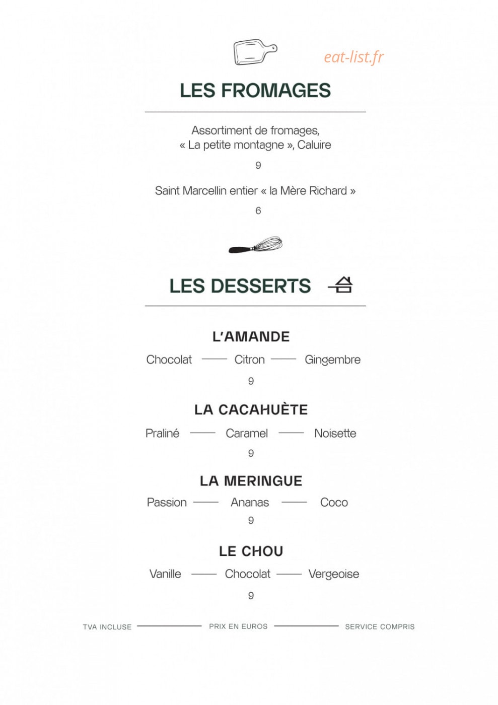 Comptoir B — carte page 5