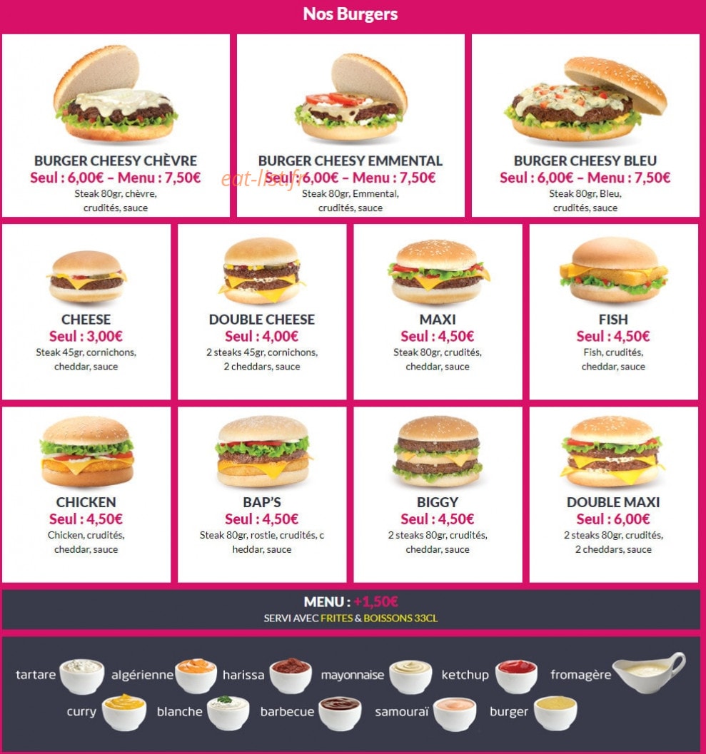 Express Pizza — carte page 3
