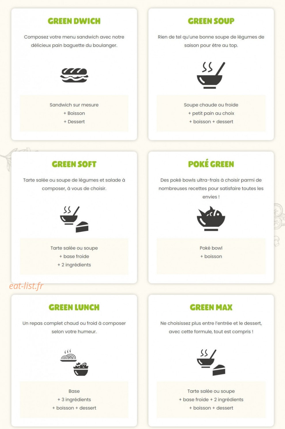Green sur mesure — carte page 1