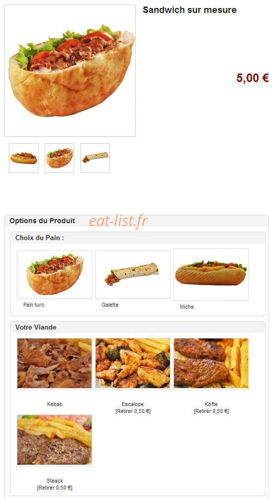 Kebab D'or  La Mer Egee — carte page 4