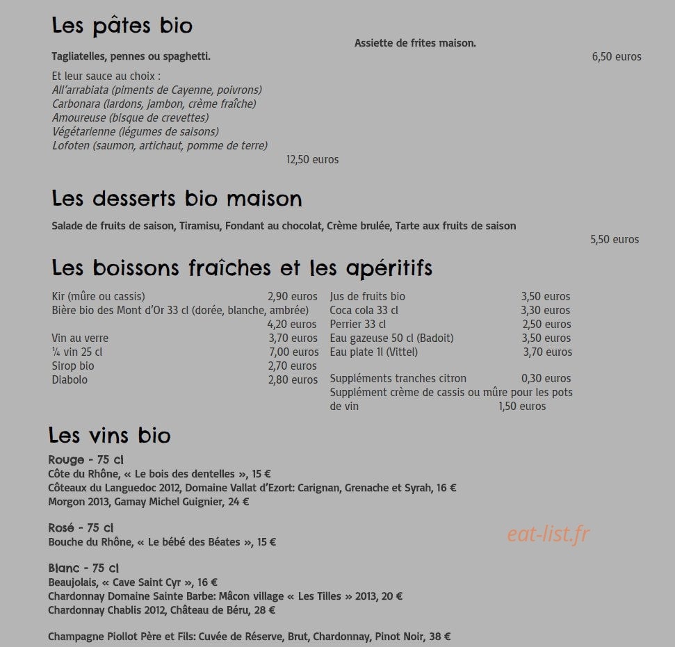 La Ferme — carte page 6