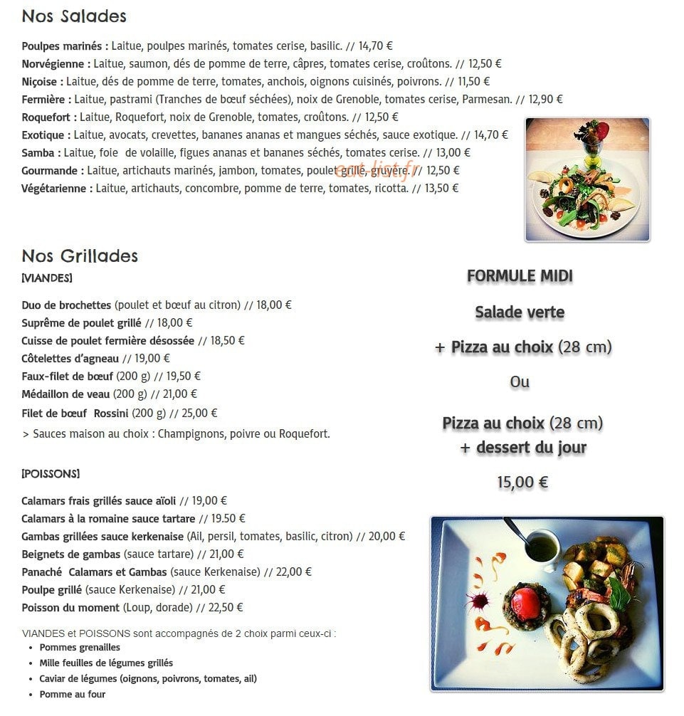 La Ferme — carte page 1