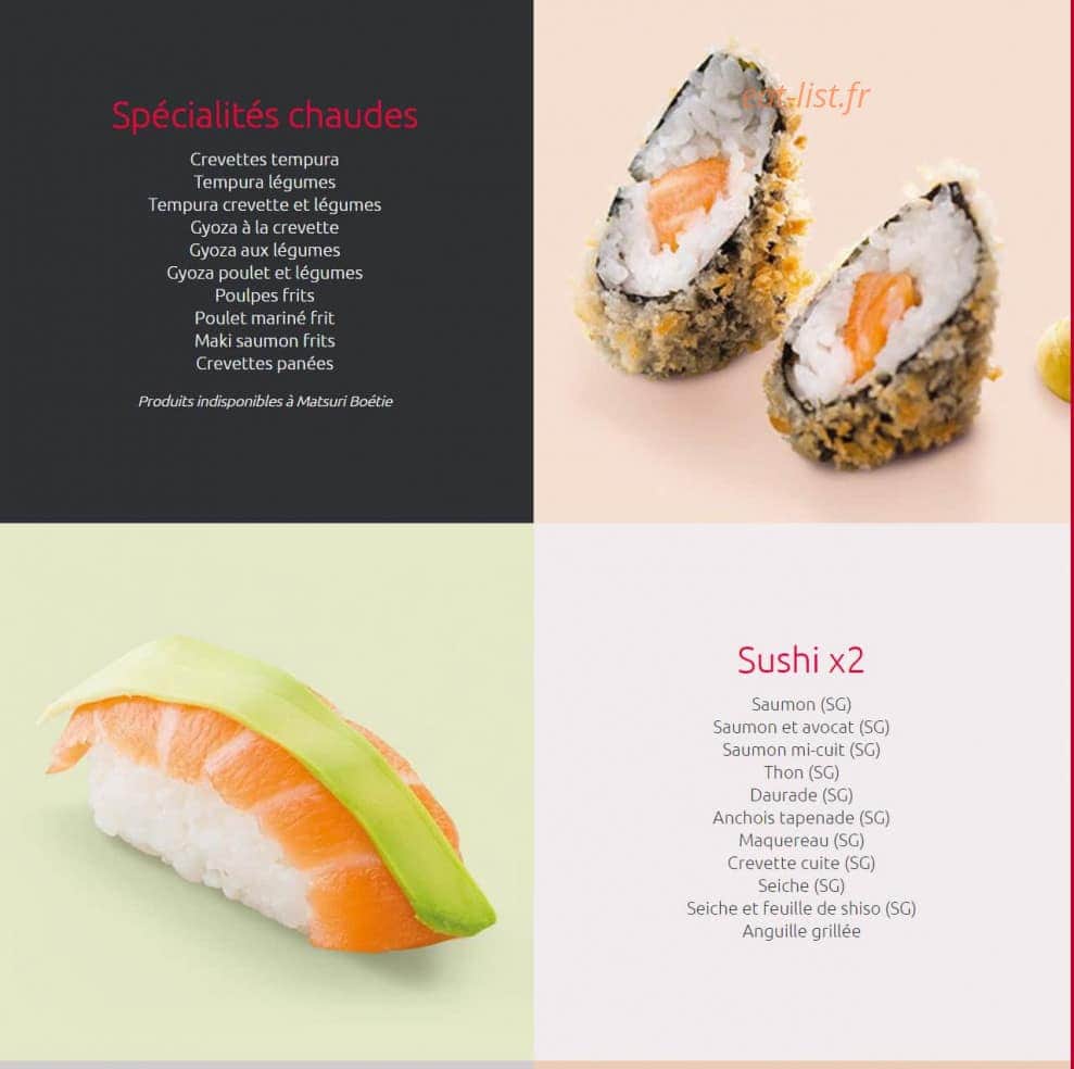 Matsuri — carte page 2