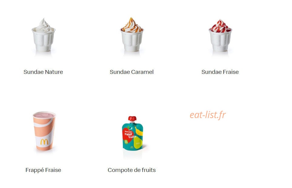 Mc Donald's — carte page 10