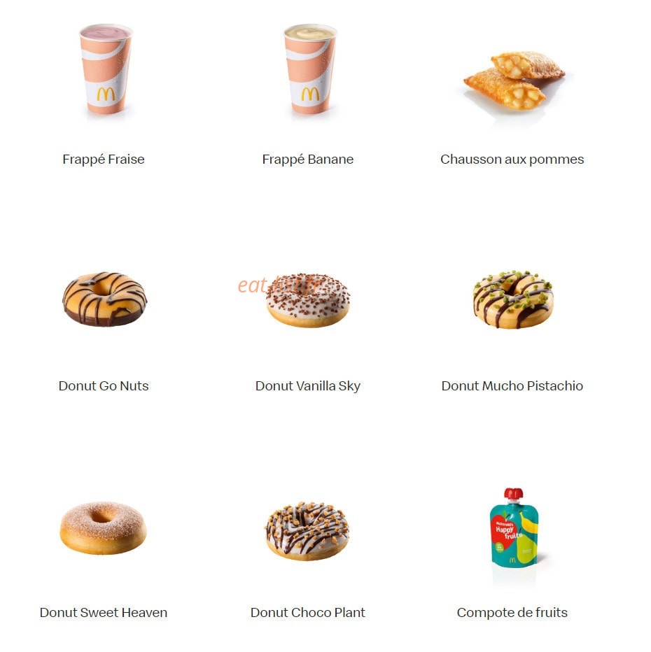 Mc Donald's — carte page 19