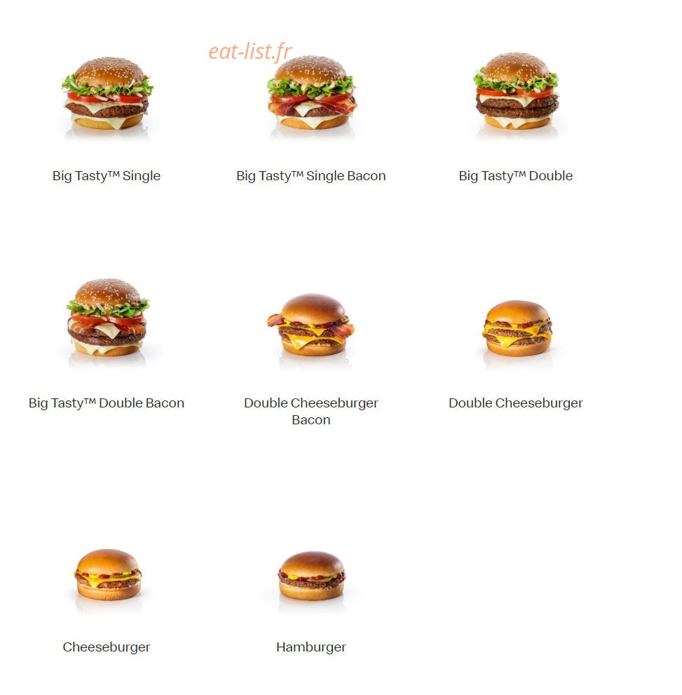 Mc Donald's — carte page 3