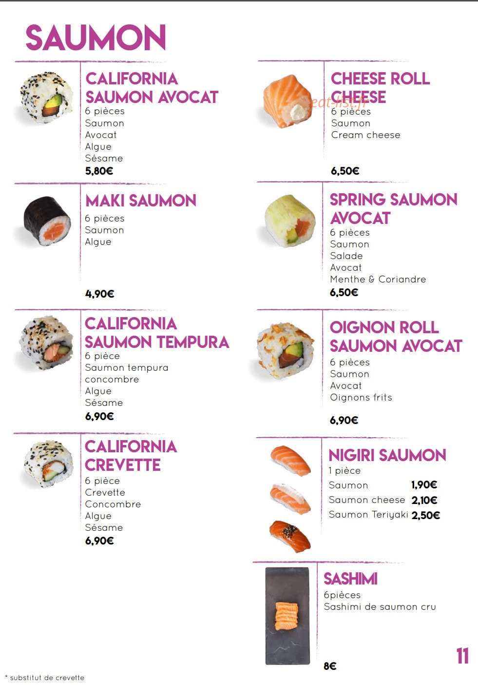 Mika Sushi — carte page 11