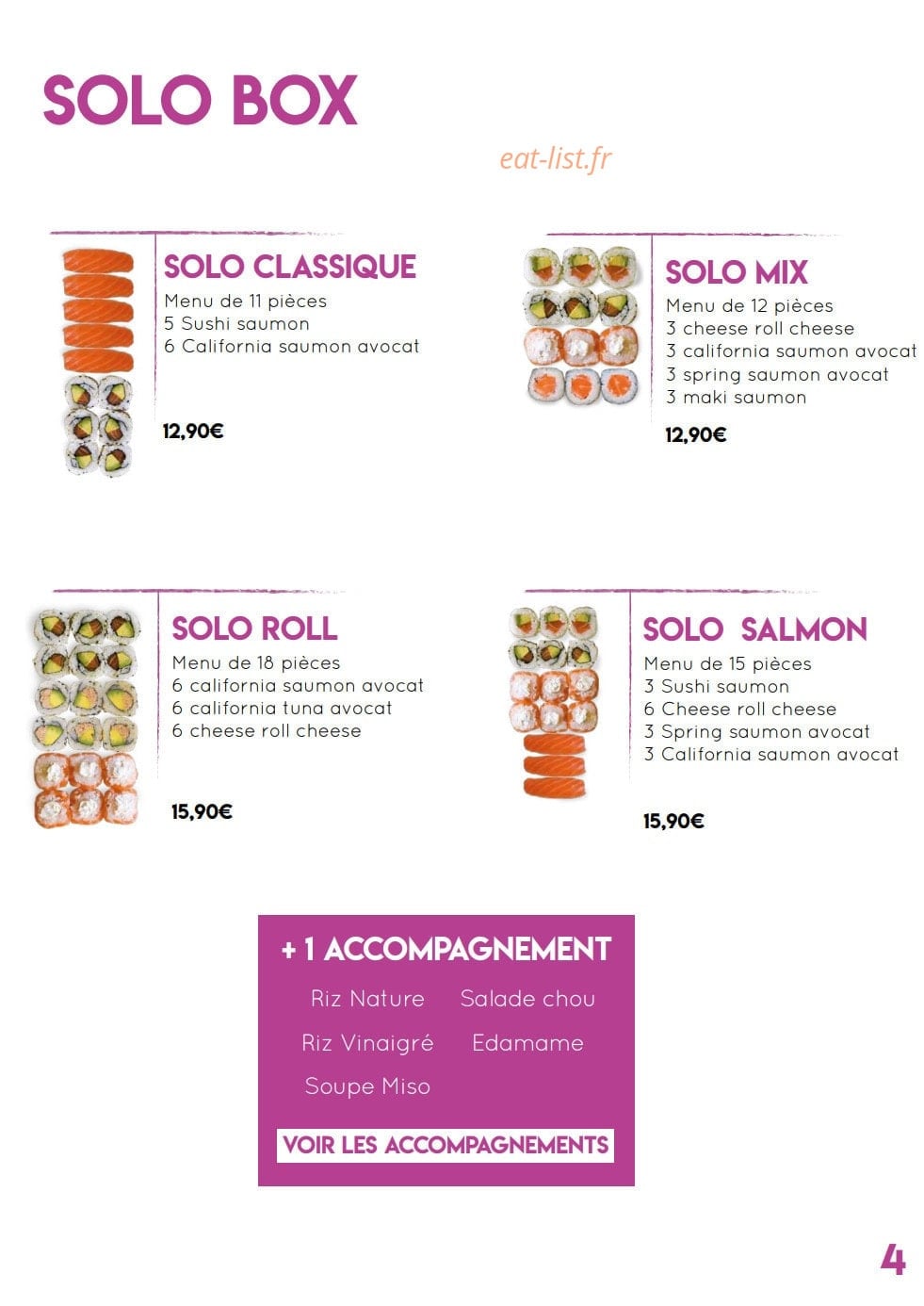 Mika Sushi — carte page 4