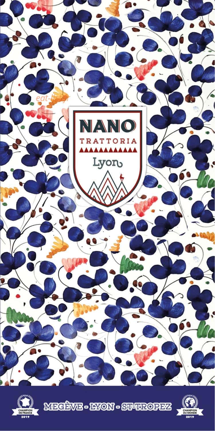 Nano Trattoria — carte page 1