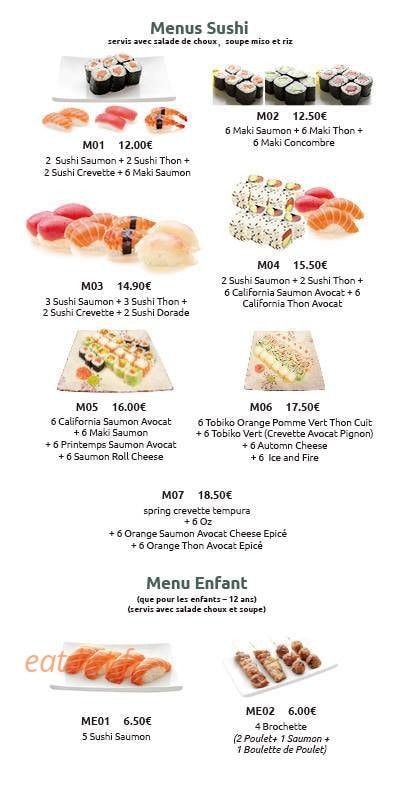 Naruto sushi — carte page 7