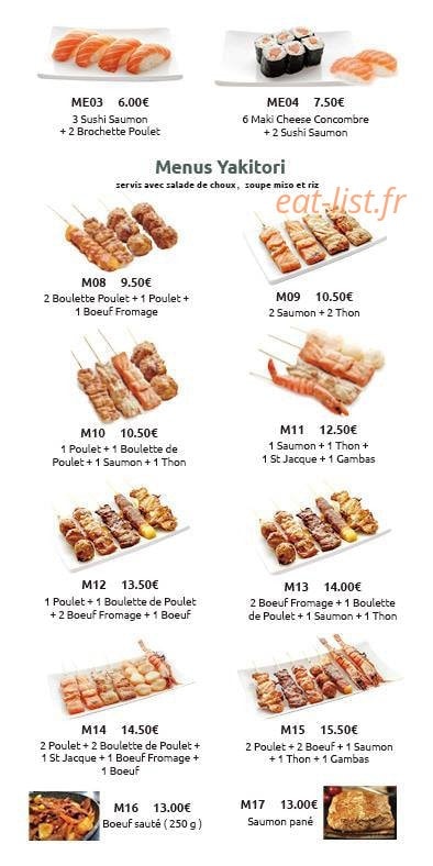 Naruto sushi — carte page 6