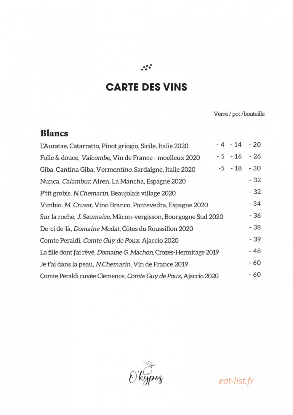 O'Kypos — carte page 5