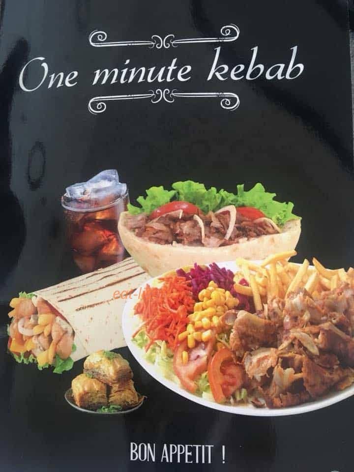 One Minute Kebab — carte page 1