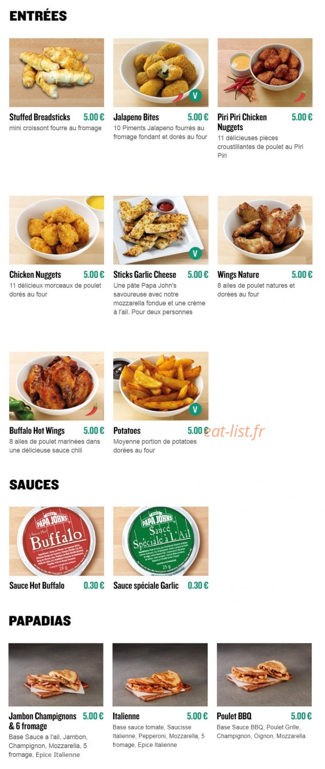 Papa John's Pizza — carte page 4