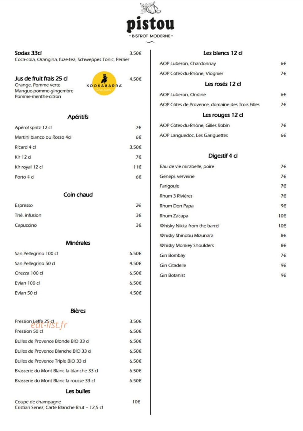 Pistou — carte page 2