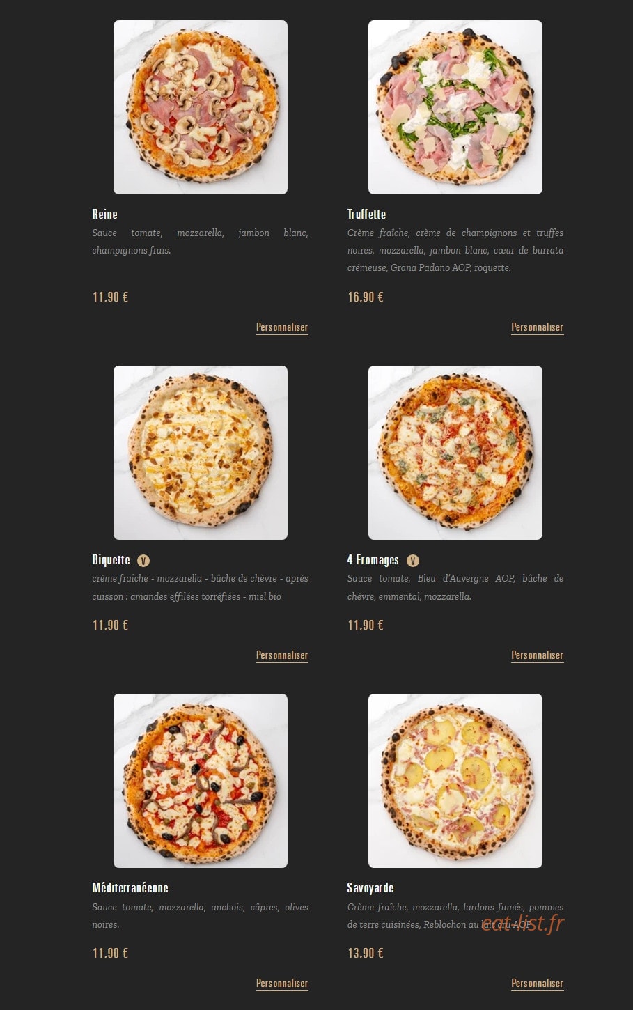 Pizza Cosy — carte page 2