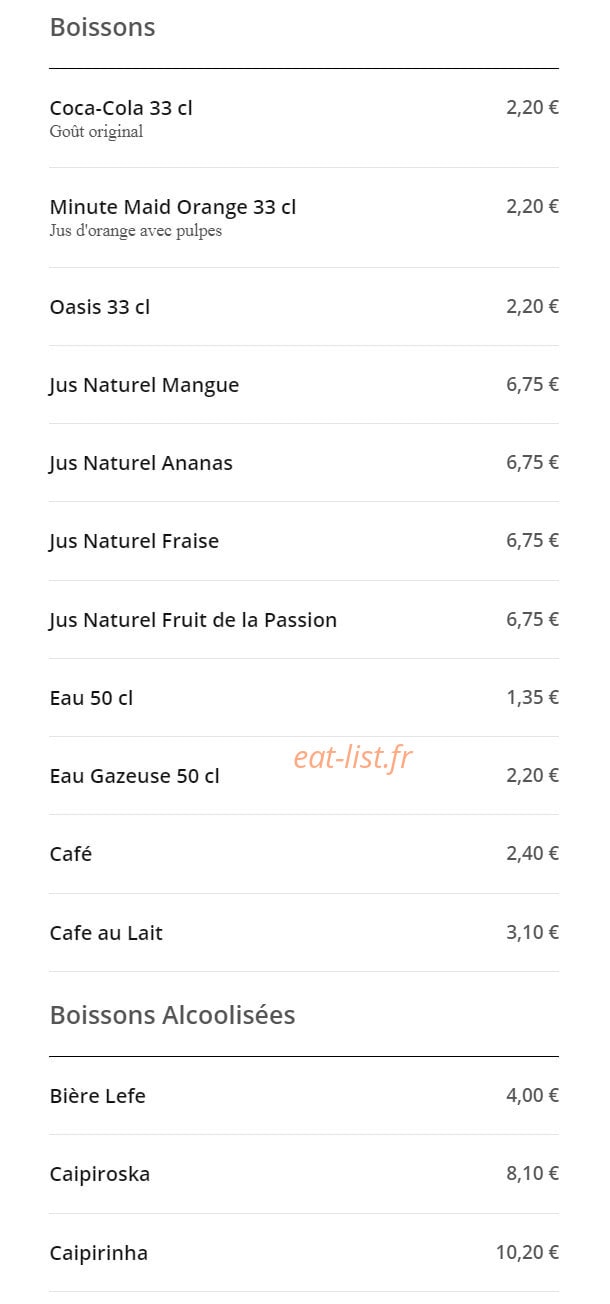 Snack Brasil — carte page 4