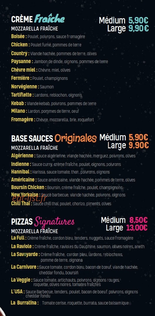 Ta5ty Pizza — carte page 5