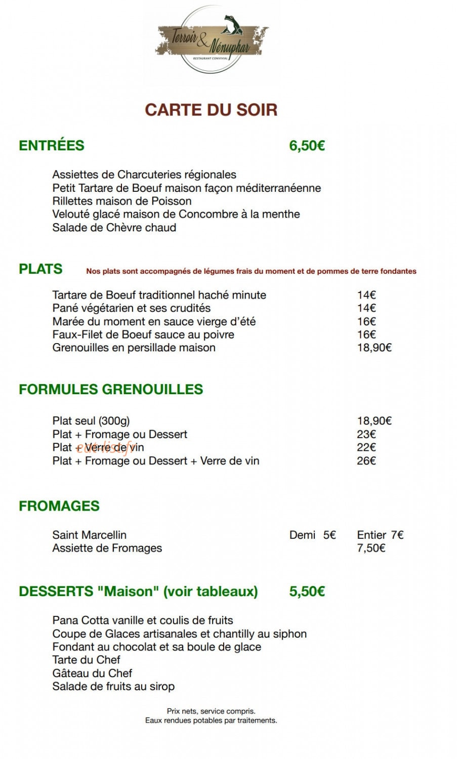 Terroir & Nénuphar — carte page 3