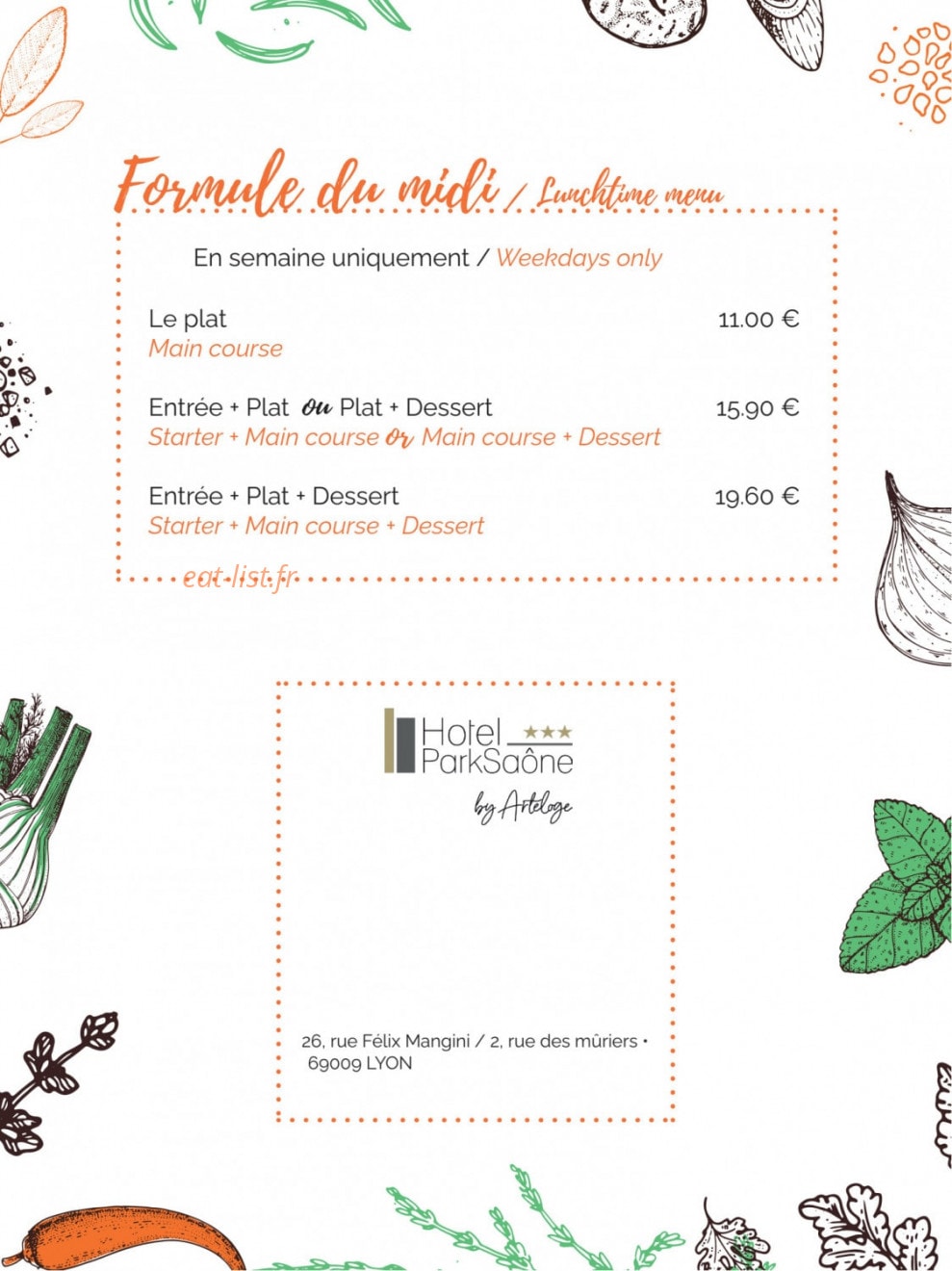 Tibone & Dorade — carte page 2