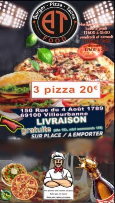 At Food — carte page 1