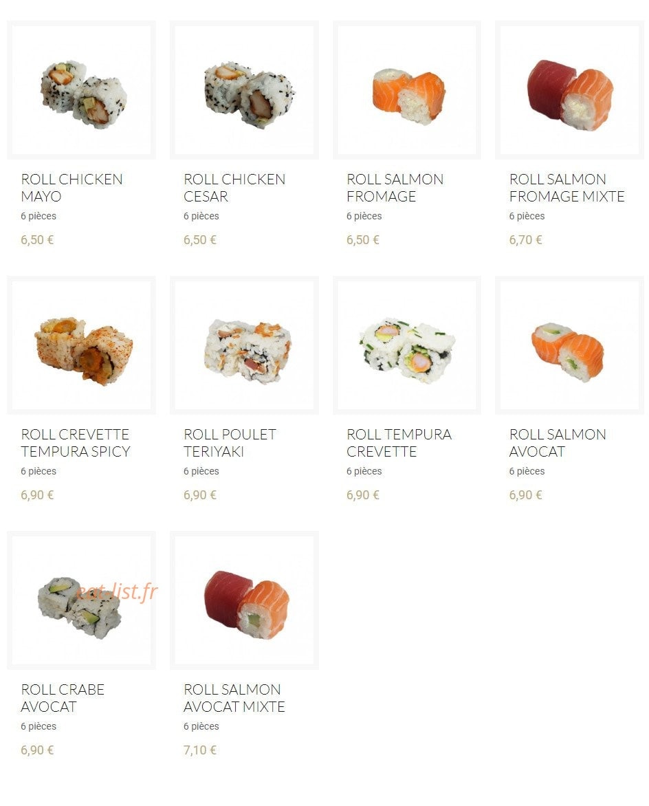 Ato sushi — carte page 8