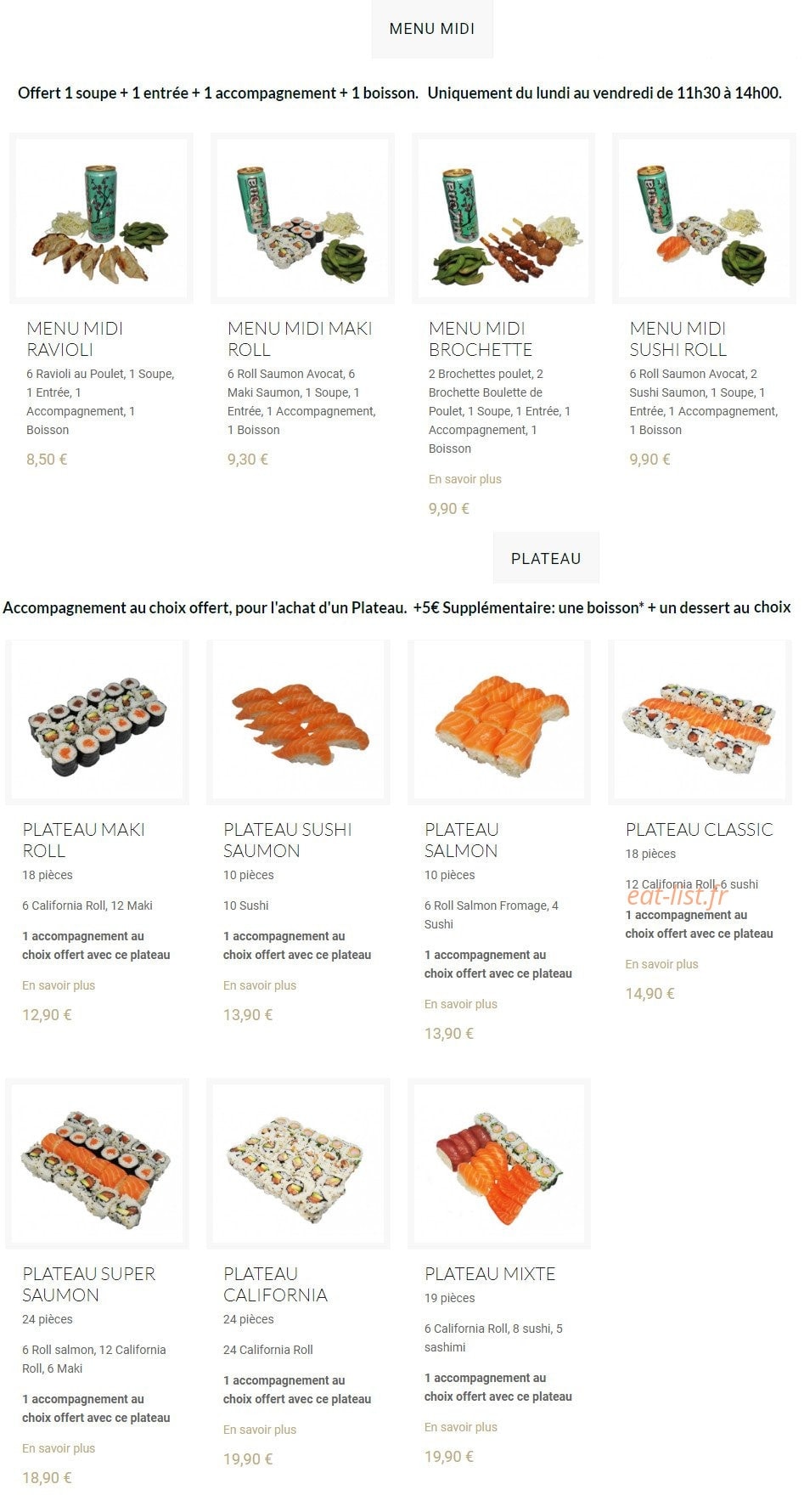 Ato sushi — carte page 2