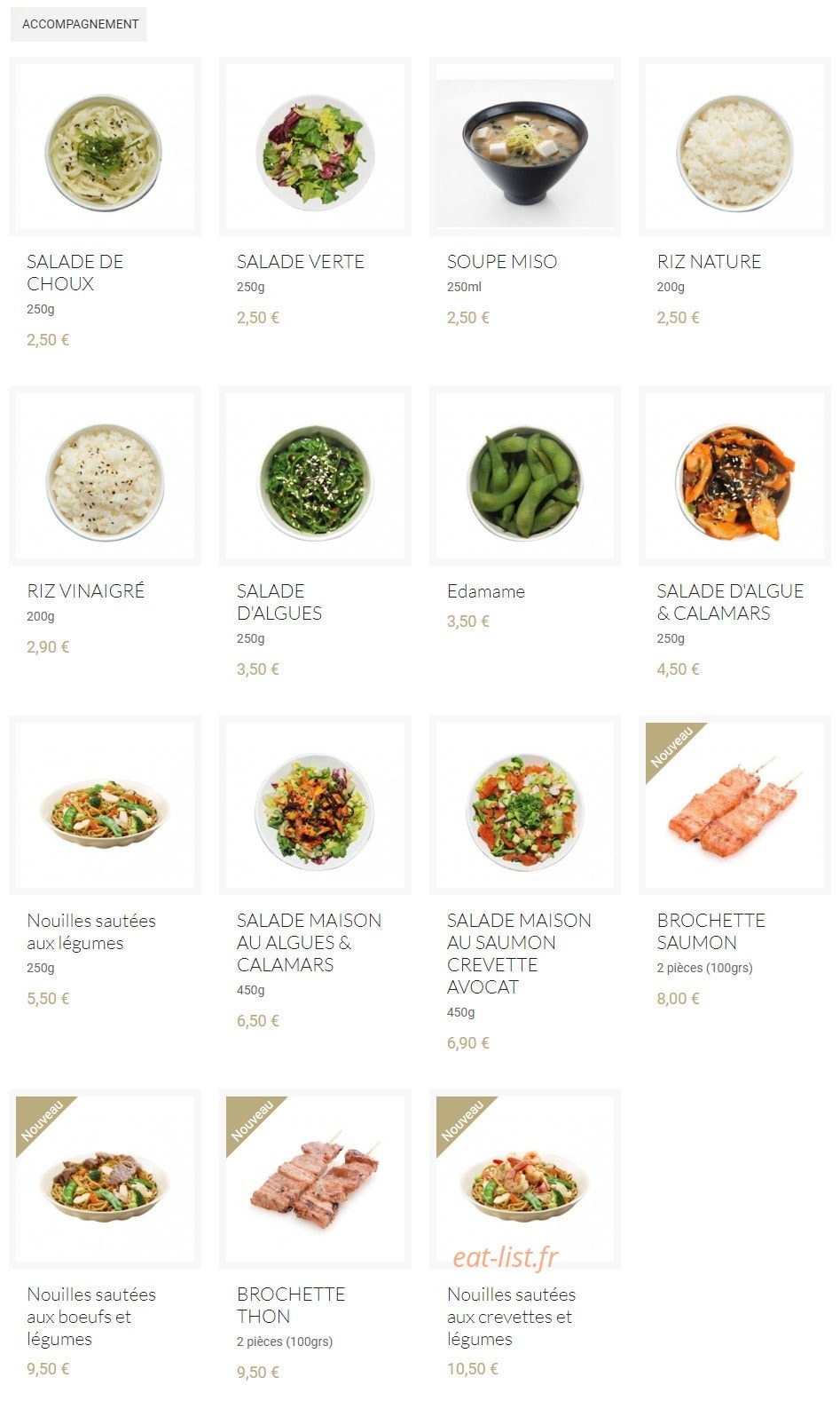 Ato sushi — carte page 13