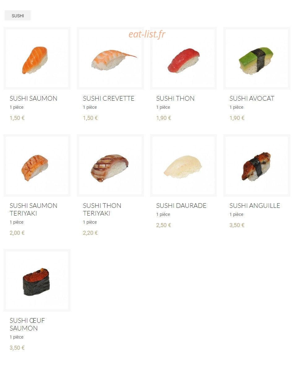 Ato sushi — carte page 4