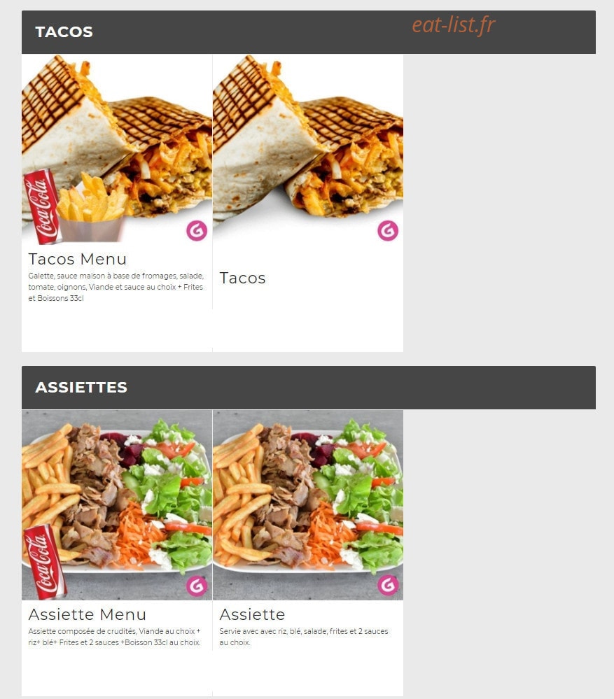 AyaSofya Kebab — carte page 3