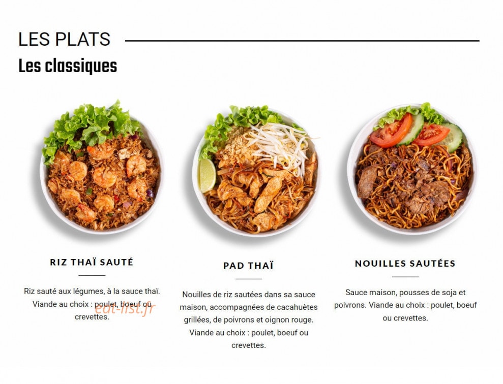 Bangkok Factory — carte page 2