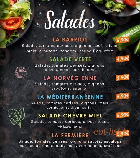 Barrios Gratinés — carte page 8