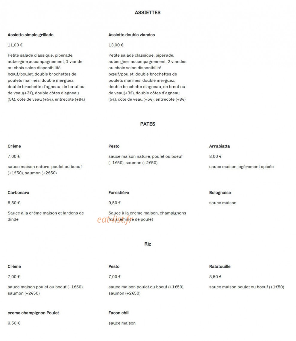 Breakfast Lunch & Dinner — carte page 2