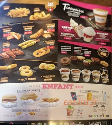 Burger World — carte page 3