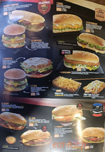Burger World — carte page 1