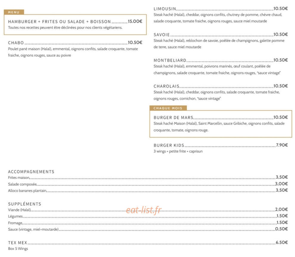 Burgerium — carte page 1
