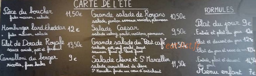 Chez Marion — carte page 1