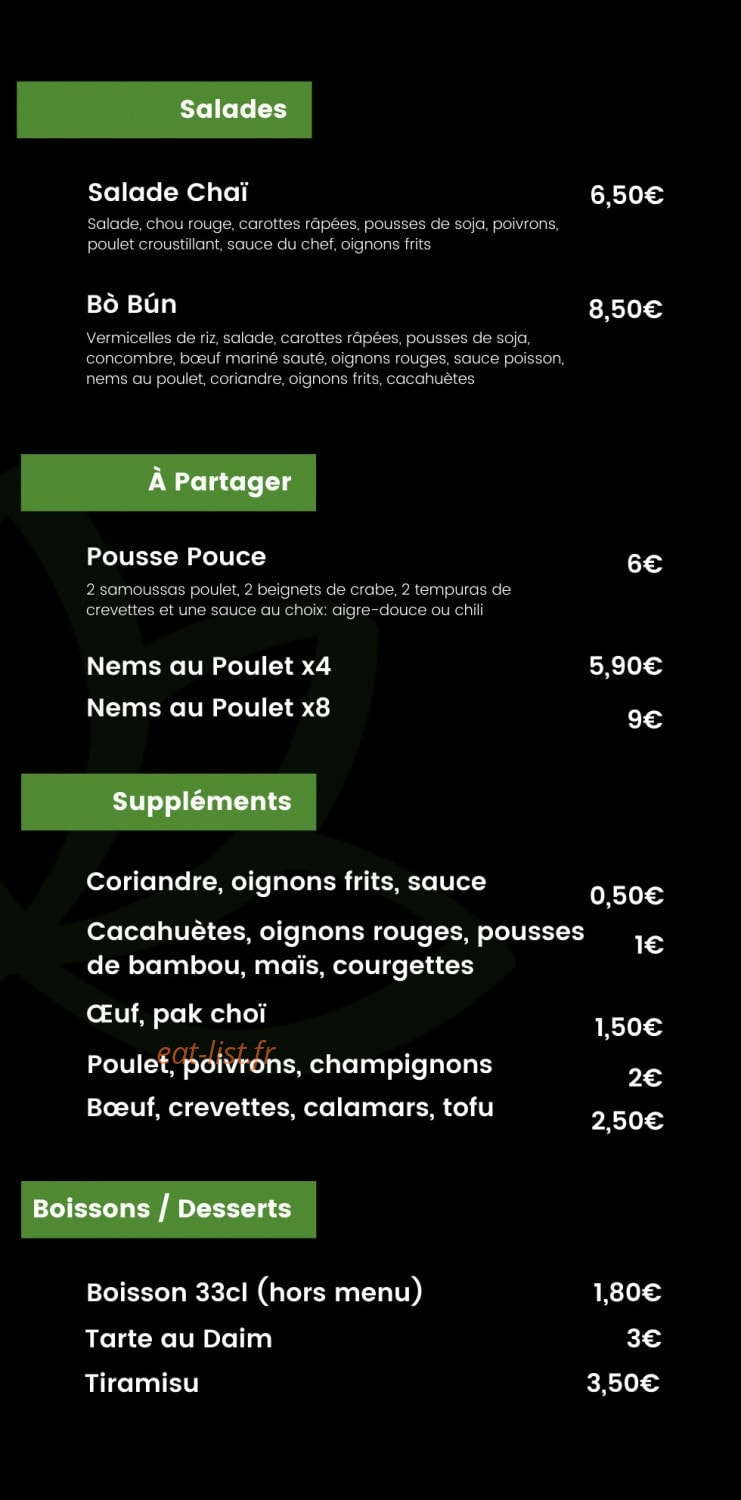 Chô chaï — carte page 2