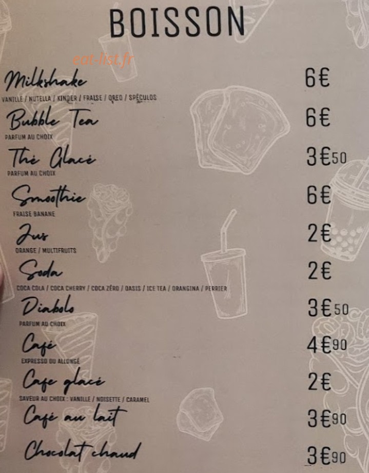 Crêpe kitchen — carte page 4