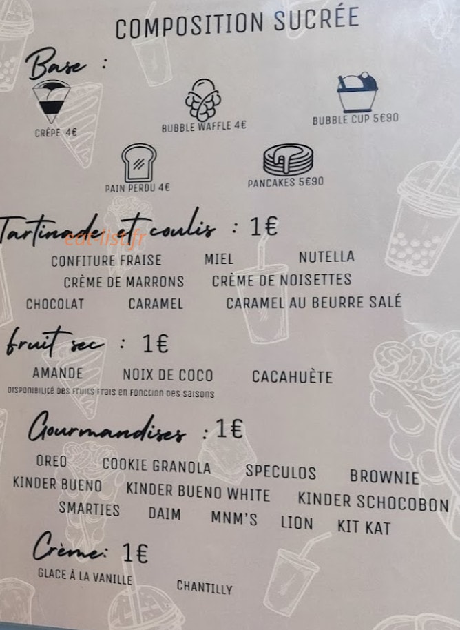 Crêpe kitchen — carte page 3