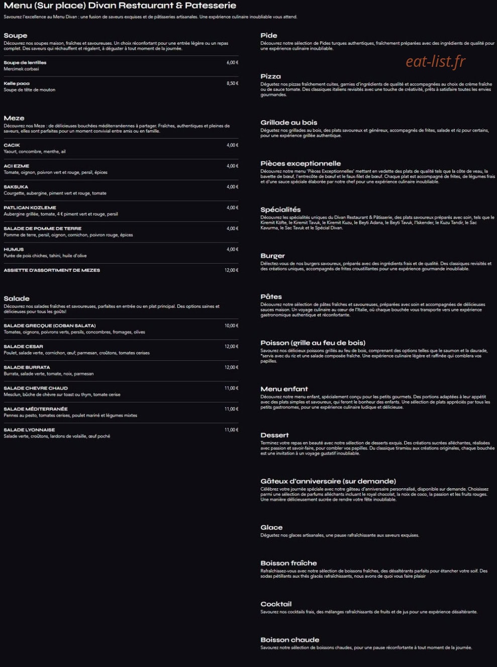 Divan — carte page 11