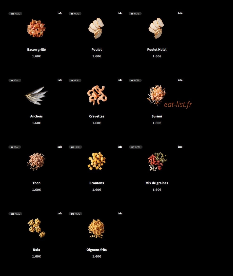 Eat Salad — carte page 5