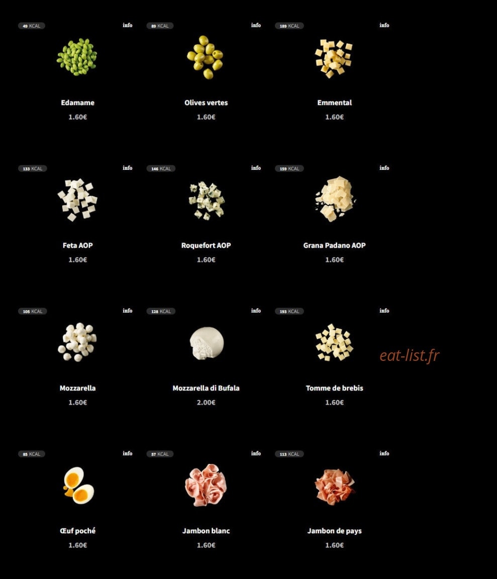 Eat Salad — carte page 4