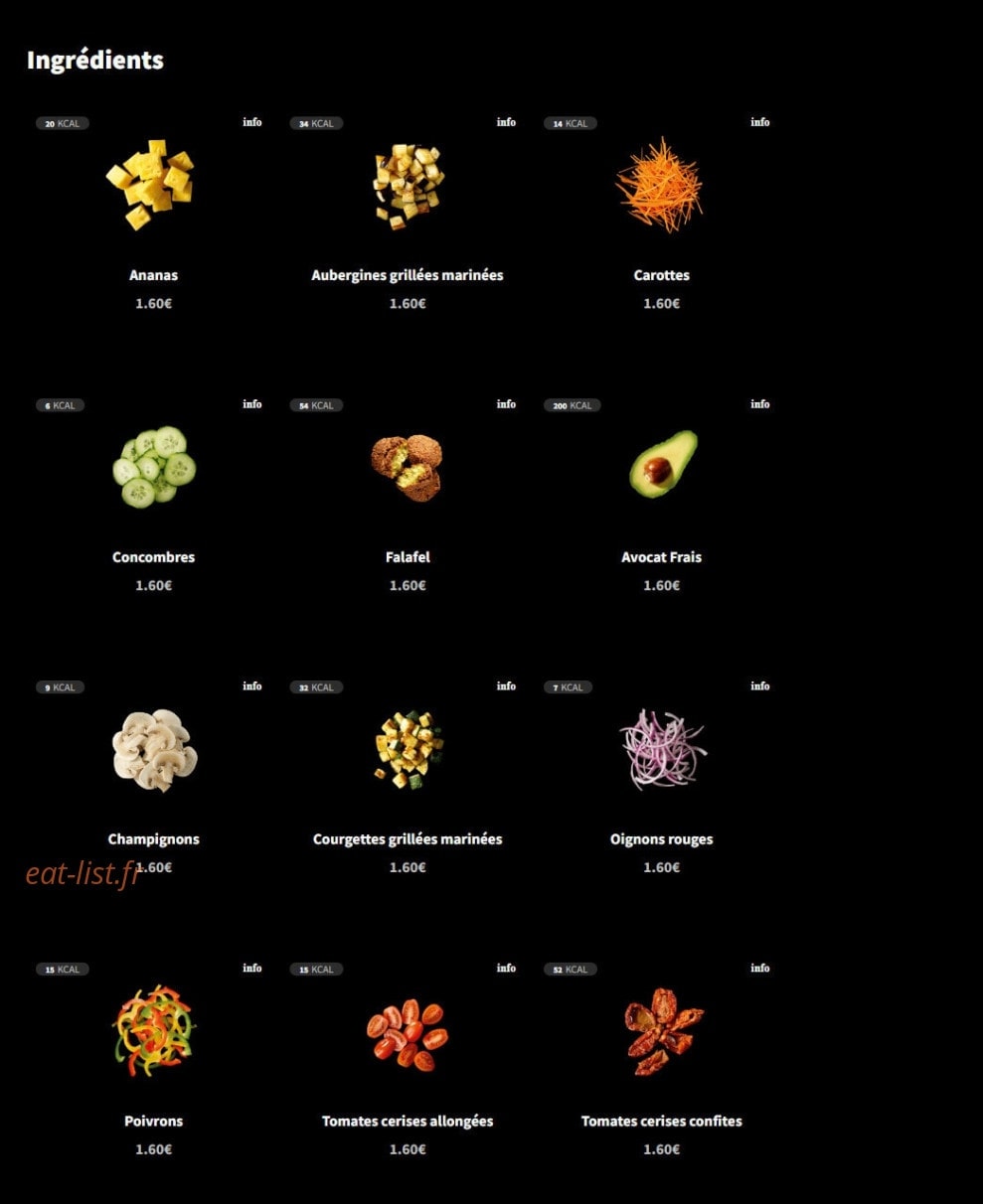 Eat Salad — carte page 3