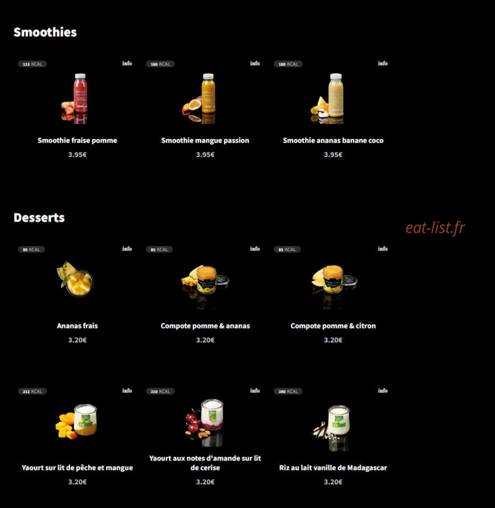 Eat Salad — carte page 10