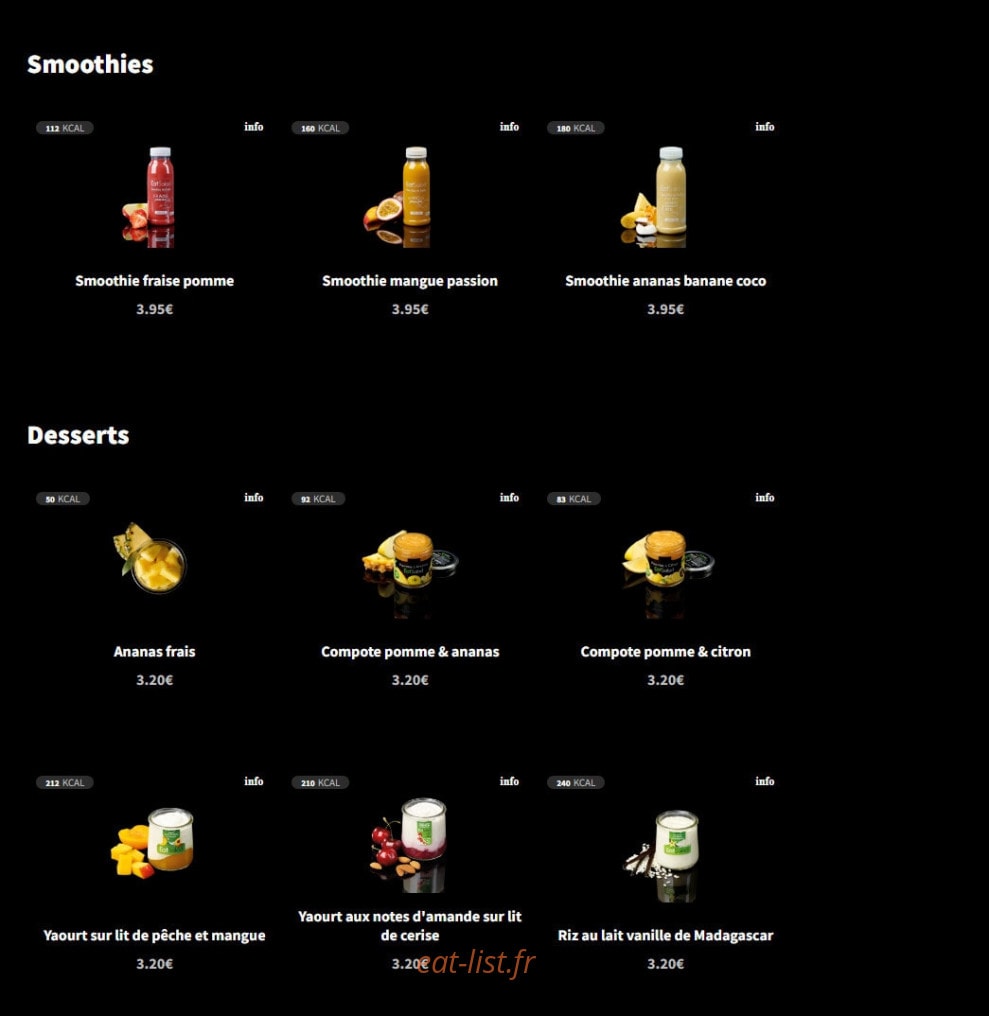 Eat Salad — carte page 10